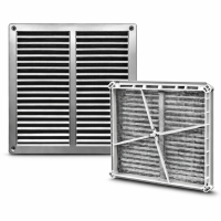 Lüftungsgitter mit Insektenschutz und Einbaurahmen